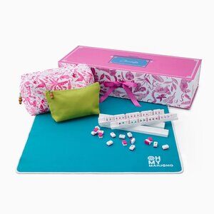 NEW Oh My Mahjong CHARLESTON TRAVEL SET includes Tiles Mat Racks SEALED